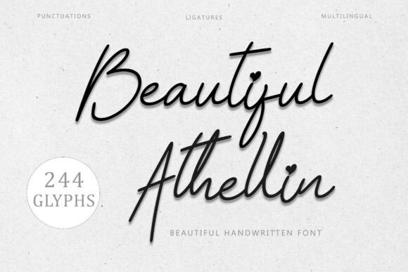 Beautiful Athellin Font for Creative Design
