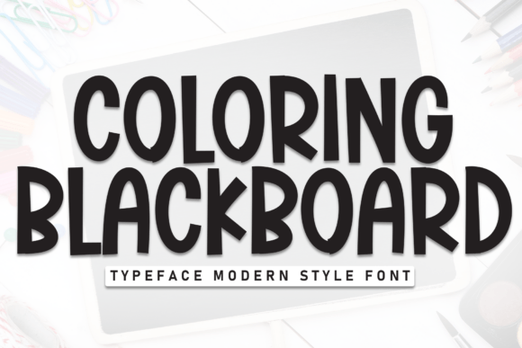 Coloring Blackboard Font
