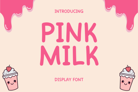 Pink Milk Font for Creative Brands