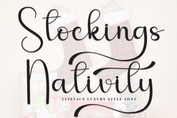 Stockings Nativity Font