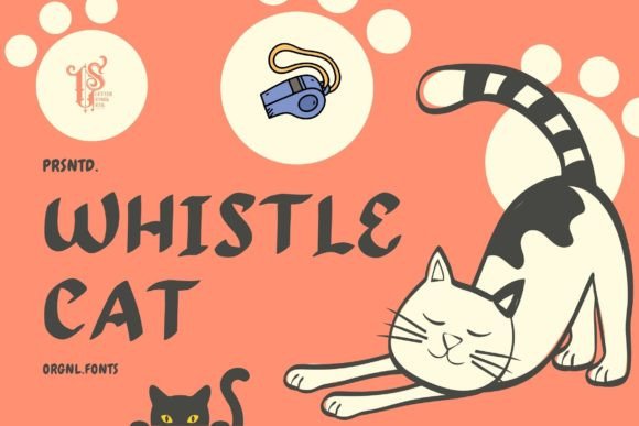 Whistle Cat Font for Nostalgic Branding